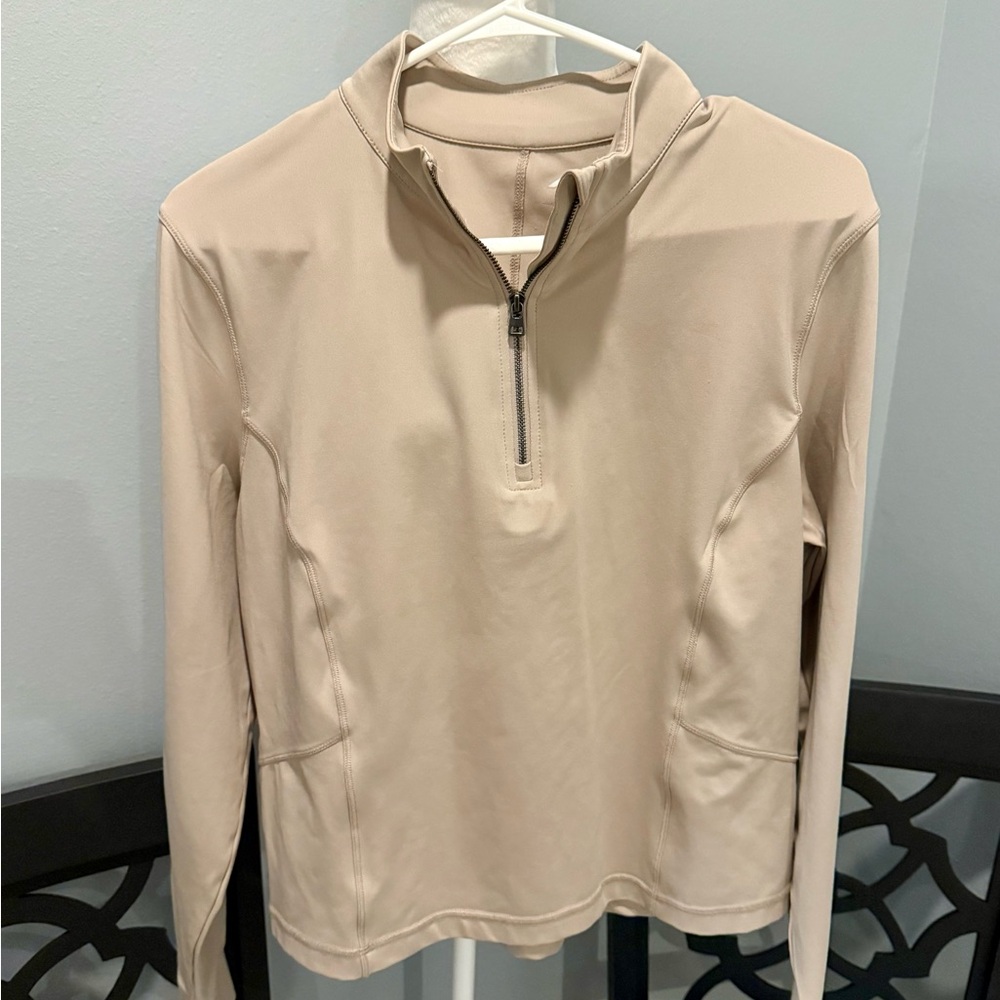 Avia Beige Quarter-Zip Top Girls XL 14-16